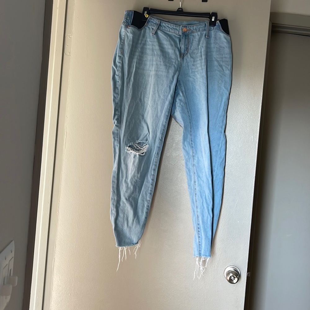 Maternity ripped jeans